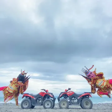猛哥花蓮沙灘車-花蓮天空之鏡-電音三太子有玩有保佑駕到